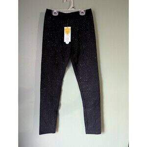Cat and Jack Girls Sz L 10-12 Black Glittery Sparkle Leggings NWT